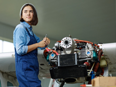 female aviation mechanic