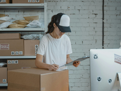warehouse worker taking inventory